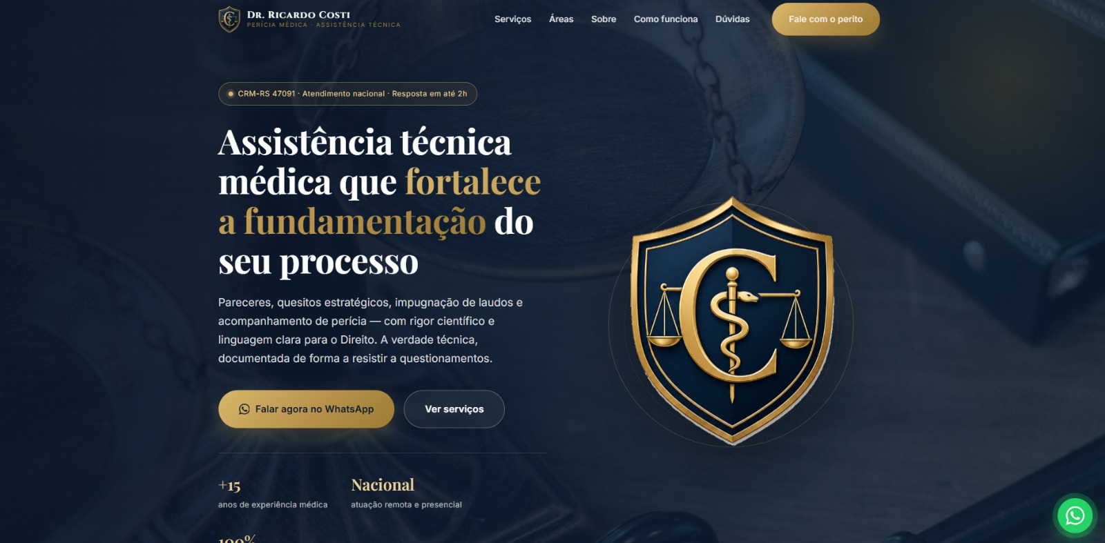 Dr. Ricardo Costi — desktop site
